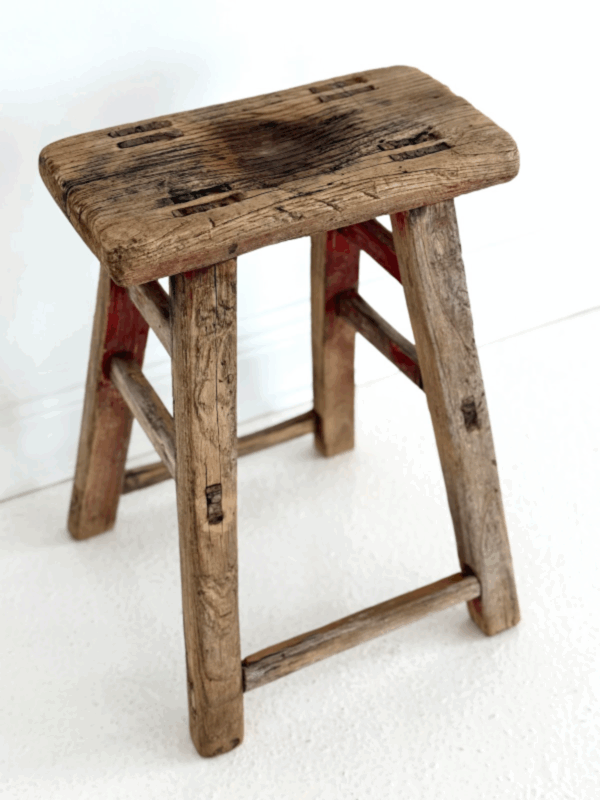 Antique Elm Stool