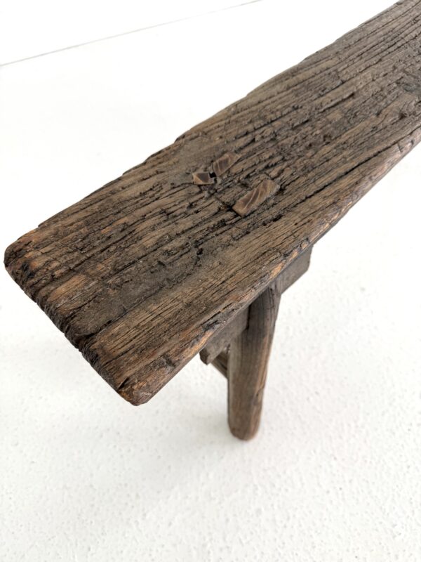 Antique Elm bench - Image 3
