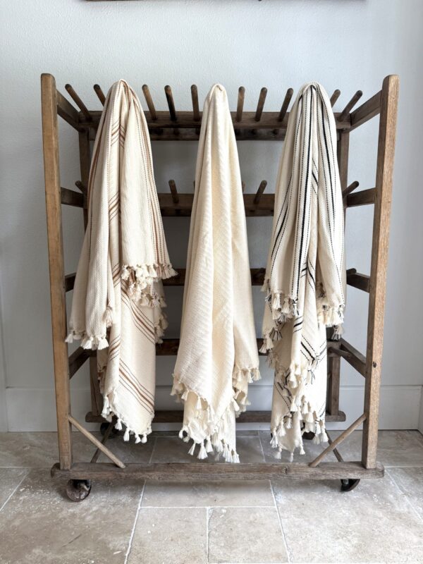 Turkish Cotton Throw Cream - Image 3
