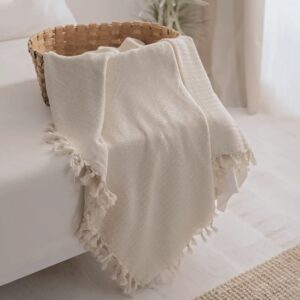 Turkish cotton throw cream