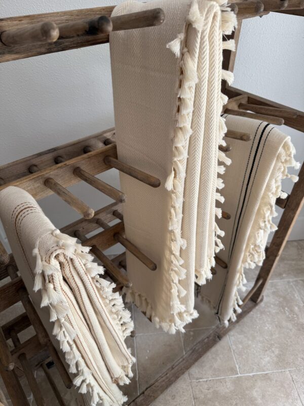 Turkish Cotton Throw Mustard Stripe - Image 4